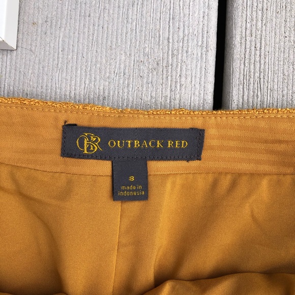 OUTBACK RED lined, textured marigold skirt size 8 - Picture 3 of 7